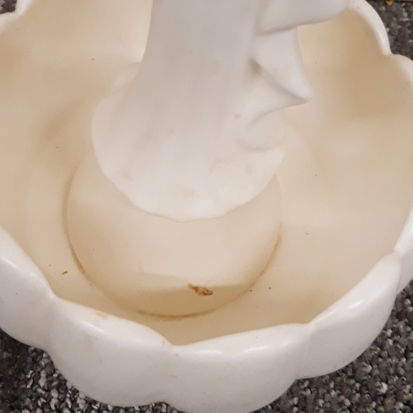 Vintage Ironstone USA Mary and Baby Jesus Standing Holy Water Font / Stoup - Picture 9 of 15